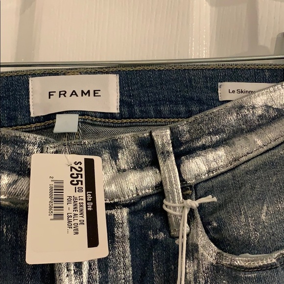 Mid rise skinny fit all over foiled jeans - Picture 2 of 6